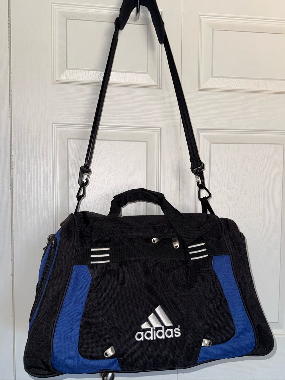 Adidas Vintage 90s Duffel or Gym Bag - Blue/Black